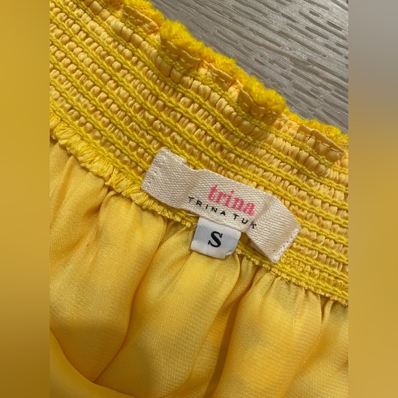 Trina Turk • Hoku Embroidered Off Shoulder Dress, Size Small - Picture 2 of 2